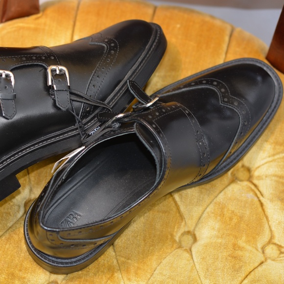 Mens Zara Leather Loafers NWT SZ 9/40 - Picture 7 of 11